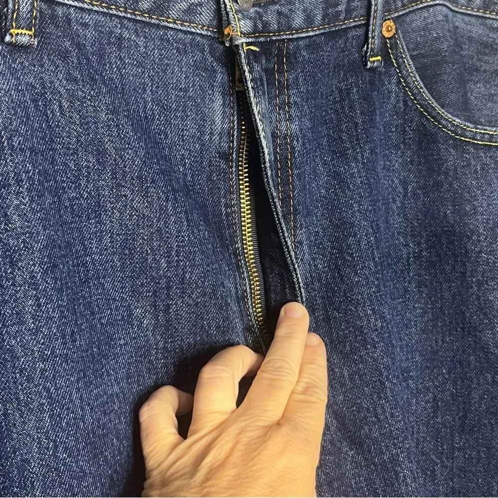 Levi's 505 Men's Denim Jeans‎ 42x30 Blue Straight Leg Dark Wash 100% Cotton